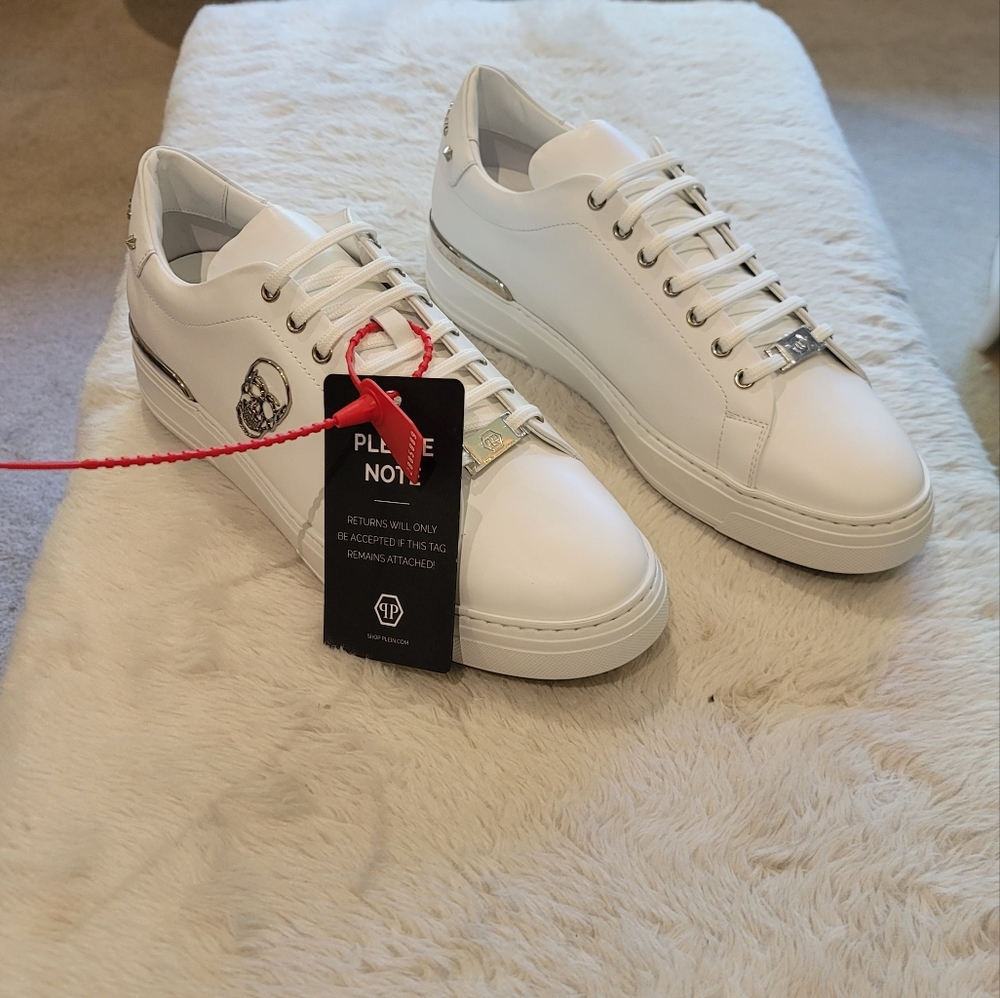 PHILIPP PLEIN LO-TOP SNEAKERS SKULL size 46